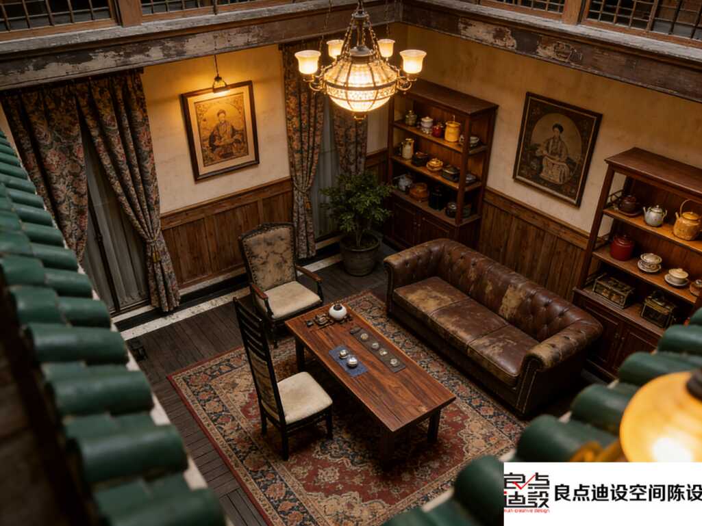 复古茶楼装修软装设计天花板!这样装，朋友来了都不想走～